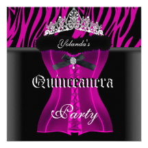 Quinceanera Party-Rosazebra-Schwarzestiara-Korsett Ankündigungen