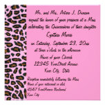 Quinceanera Pink Leopard Print einladungen