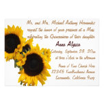 Quinceanera Pretty Sunflowers einladungen