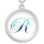 R-Monogramm-Anhänger-Halskette