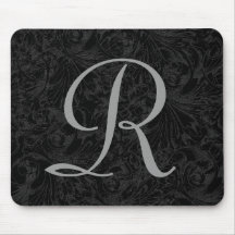 R:: Monogramm R elegantes Mousepad - Anfangsbuchst