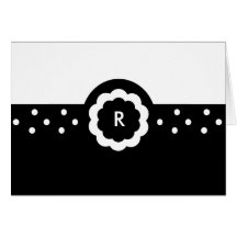 R:: Monogramm-R punktierte schwarze u. weiße Anmer