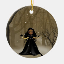 Raben-Holz-Weihnachten Weihnachtsornament