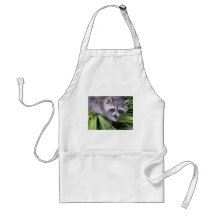 Raccoon in den Pflanzen Schürze