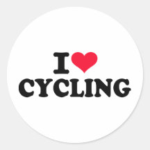 Radfahren der Liebe I Runde Aufkleber