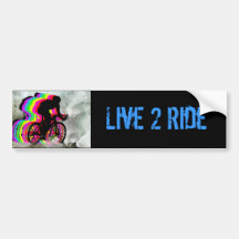 Radfahren in die Wolken Auto Sticker