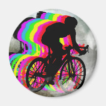 Radfahren in die Wolken Magnete