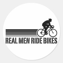 Radfahren (Mann) Runde Aufkleber