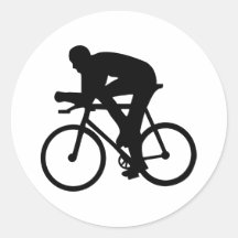 Radfahren Runder Aufkleber