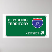 Radfahrender folgender Ausgang Posterdrucke