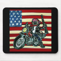 Radfahrer-Mops Mousepads