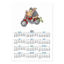 Radfahrerschweinschweinmotorrad-Fahrrad-Cartoon Visitenkartenvorlagen