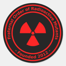 Radioaktiver Mutant-Aufkleber (rot)