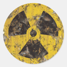 Radioaktives verrostet runde sticker