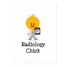 Radiologie-Küken-Postkarte