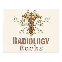 Radiologie schaukelt Caduceus-Postkarte