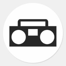 Radiomusik Runde Aufkleber