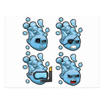 Rageface Wasser Elementals Postkarten