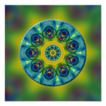 Rainbow Mandala Fractal Art Art Photo