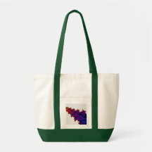 Rainbow of Colors in this Fractal Flower Canvas Bags