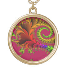 Rainbow of Fractal Art Pendant