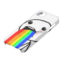 Rainbow Puke Comic Face, Meme iPhone 5 Etui