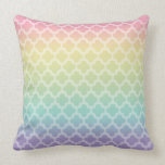 Rainbow Quatrefoil Pattern Pillow kissen