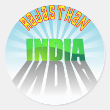 Rajasthan Runder Aufkleber