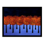 Rand des orange Waldes Postkarte