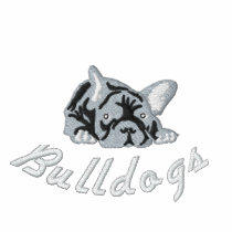 Ranskanbulldoggi bestickte hemden