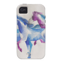 Rasenmustangs im Pastell iPhone 4 Case