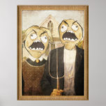 Raserei-Gesicht Meme stellen Comic-noble Malerei g Plakat