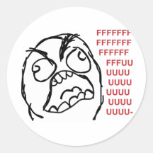 Raserei-Typ fuuu fuuuu Runde Sticker