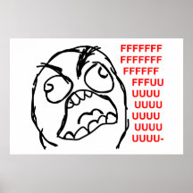 Rasereigesichtsraserei-Comic meme lol rofl Posterdrucke