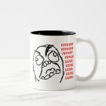 Rasereigesichtsraserei-Comic meme lol rofl Teetasse