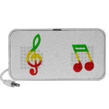 Rasta Anmerkung und dreifacher Clef Tragbare Speaker