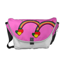 Rasta färbt Regenbogen-Rickshaw-Bote-Taschen-Rosa Kurier Tasche