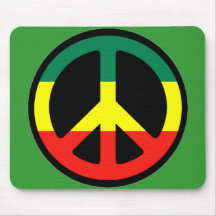 Rasta Friedenssymbol Mauspads