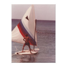 Rasta in einer Segelboot-Montego Bay ausgedehnten  Galerie Falt Leinwand