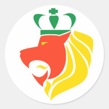 Rasta Reggae gekrönter Löwe Sticker