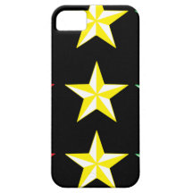 Rasta u. Schwarz-Sterne iPhone 5 Schutzhülle