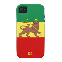 Rastafari Flagge von Äthiopien-Reggae iPhone 4 sta iPhone 4 Hüllen