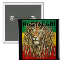 Rastafari Knopf Button