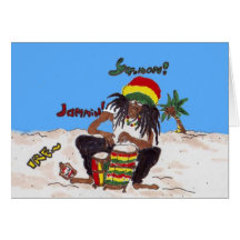 rastaman blank car グリーティングカード
