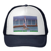 Rastaman in einem Segelboot Montego Bay, Jamaika Retrocap