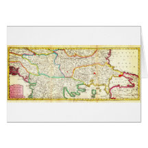 Ratelband Karte 1738 der Balkan Bosnien Serbien