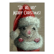 Ratte in der Weihnachtsmannmütze-Strumpf-Weihnacht
