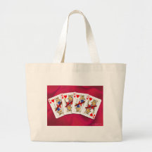 Ratten-Spielkarten auf Satin-Valentinsgruß-Tasche