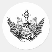 Raubvogel-Jesus-Lieben Sie Runde Aufkleber