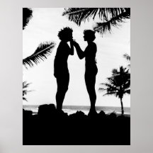Rauchende Silhouette, Vierzigerjahre Posterdrucke